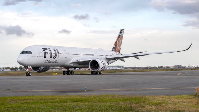 视频斐济航空接收其首架a350xwb宽体飞机